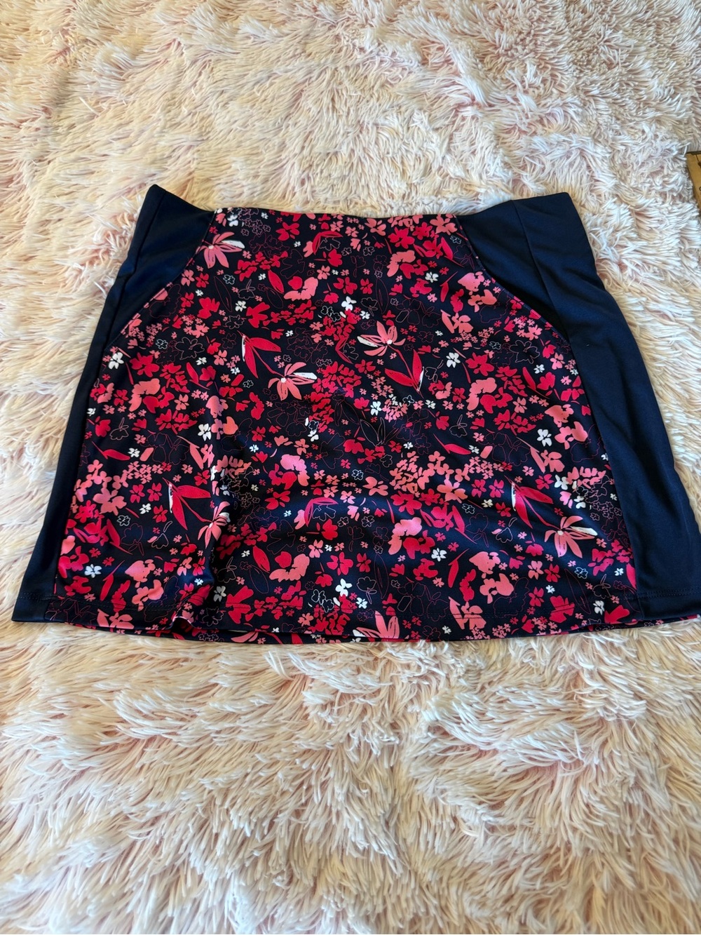 Callaway Black Skort with Pink & Red Floral Front